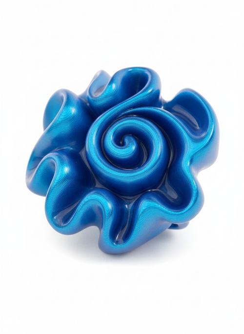 Cartera azul impresa en 3D, modelo exclusivo BLINBLINXFEC, diseño de moda moderno y elegante.