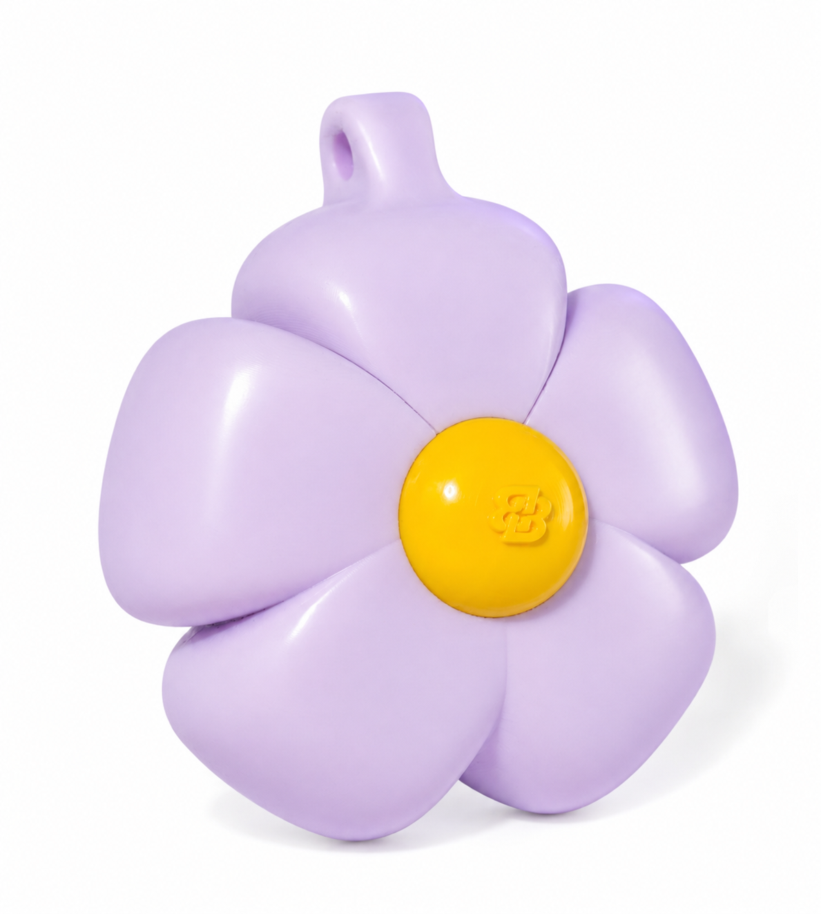 FlowerPop™ Lip Case color lavanda, porta bálsamo labial en forma de flor con acabado brillante.