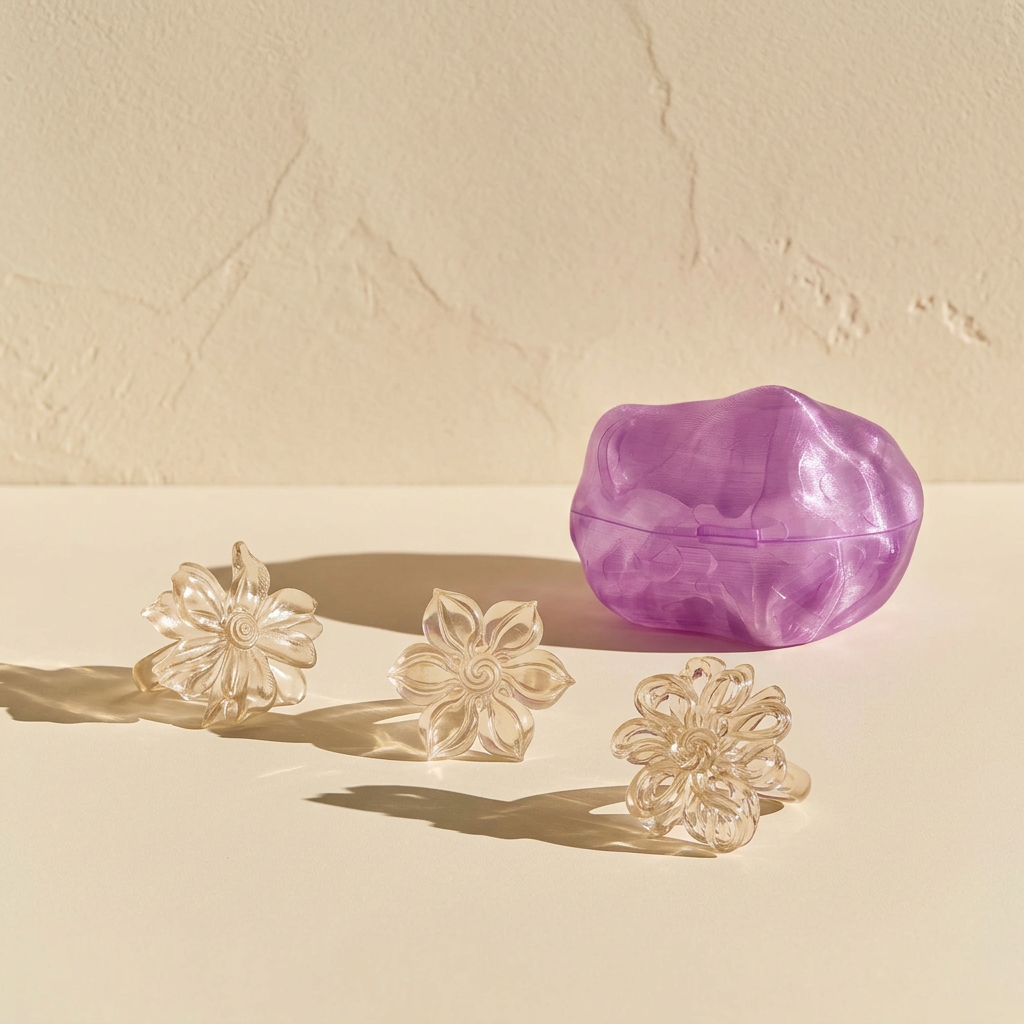 ÁMBAR Rings Set en estilo editorial